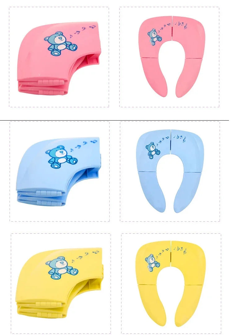 Portable Kids Travel Potty Seat Pad Baby Folding Toilet Training Seat Cover Toddler Urine Assistant Cushion Children Pot Seater