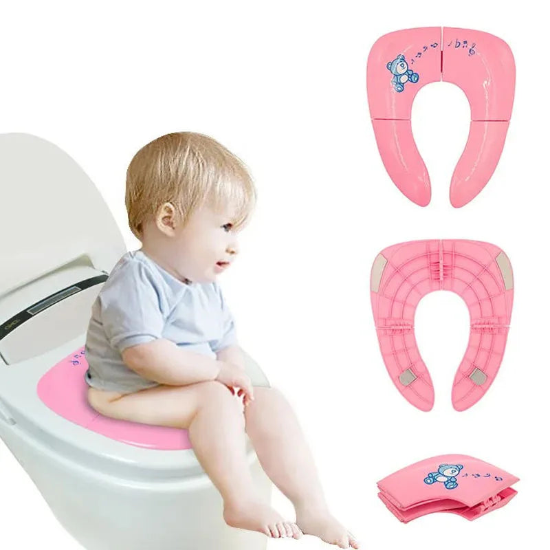 Portable Kids Travel Potty Seat Pad Baby Folding Toilet Training Seat Cover Toddler Urine Assistant Cushion Children Pot Seater