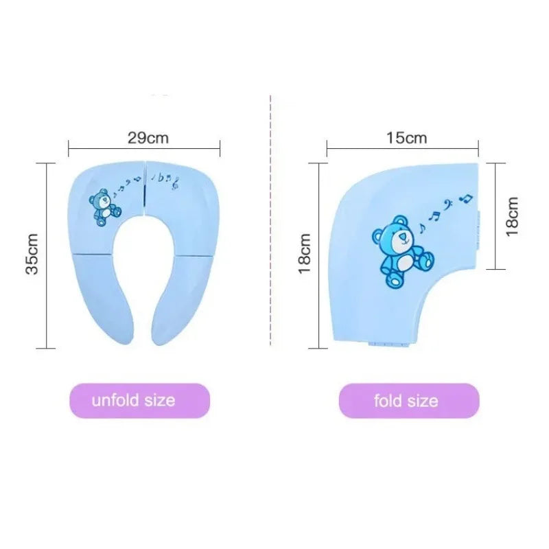 Portable Kids Travel Potty Seat Pad Baby Folding Toilet Training Seat Cover Toddler Urine Assistant Cushion Children Pot Seater